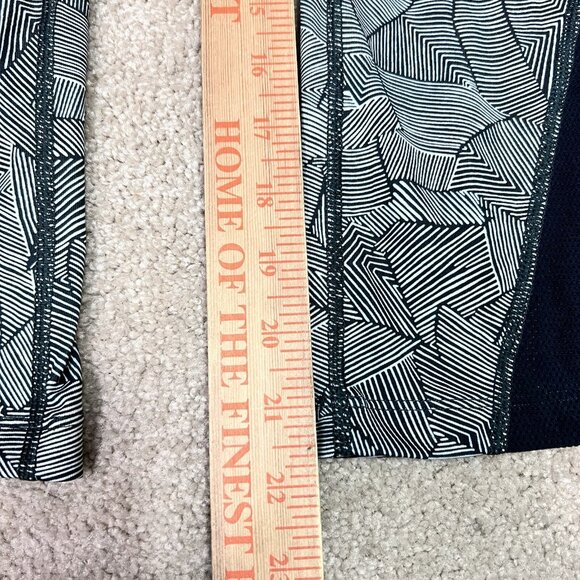 Nike Dri-Fit Leggings Black White Cropped Drawstring Zip Pocket Women’s Medium - Picture 4 of 12